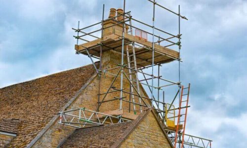 Scaffolding-chimney-repair-CLARE